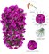 Artificial Faux Bougainvillea Flowers Plants for Outdoor,2 pcs Fake Silk UV Resistant (Purple)